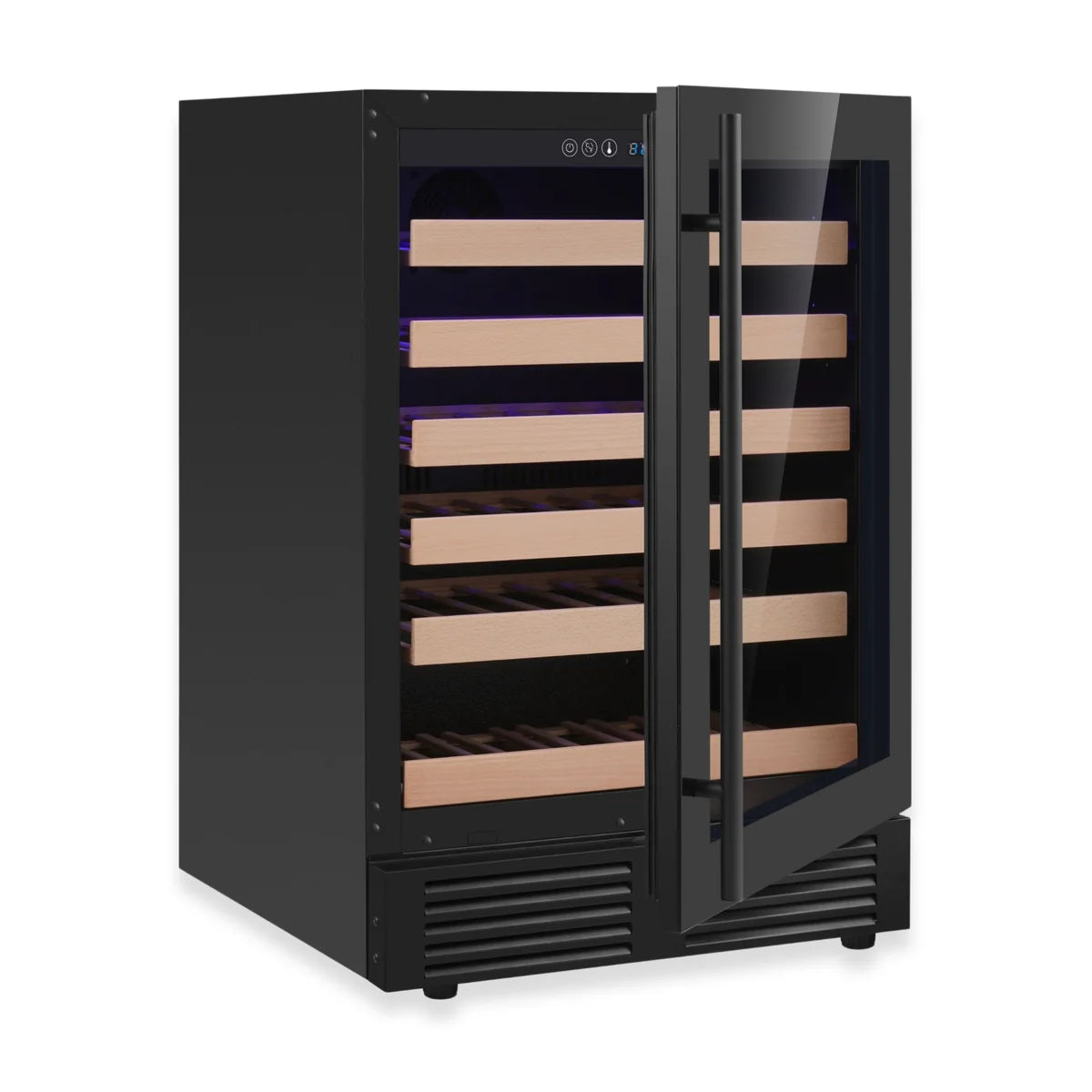 Premium 24-Inch Under-Counter Single Zone Wine Cooler – Seamless Low-E Glass Design