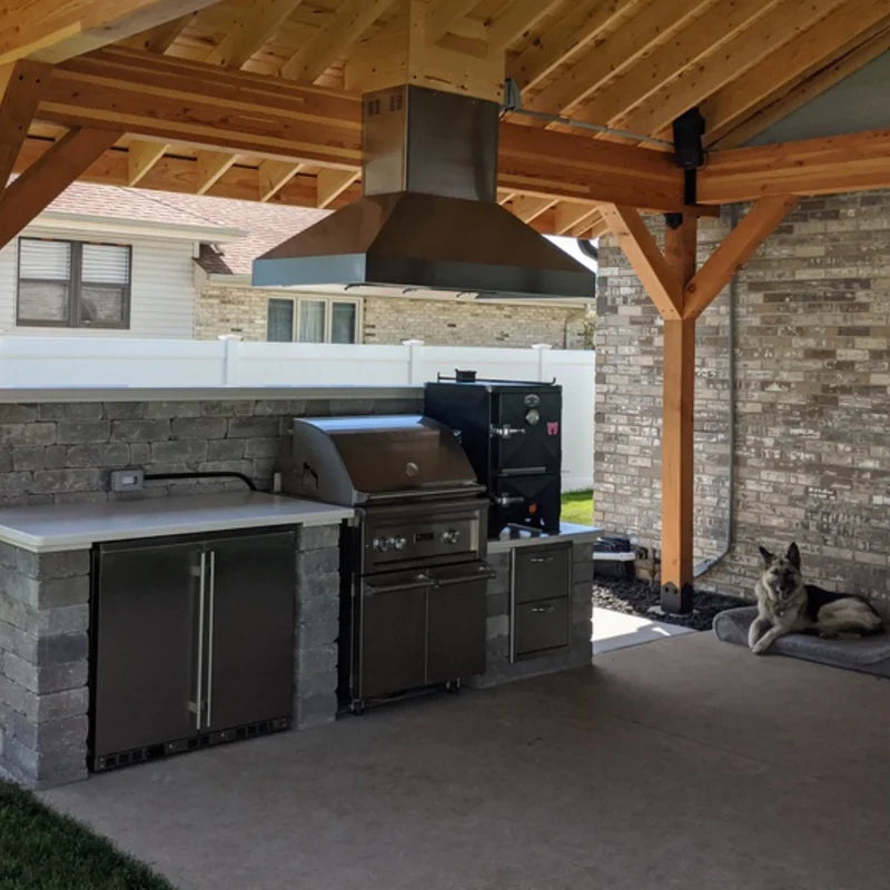 36-Inch Outdoor Beverage Refrigerator – Dual-Door Stainless Steel Fridge