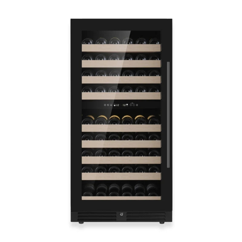 Premium 47-Inch Tall Dual Zone Wine Fridge with Low-E Glass and Adjustable Shelves
