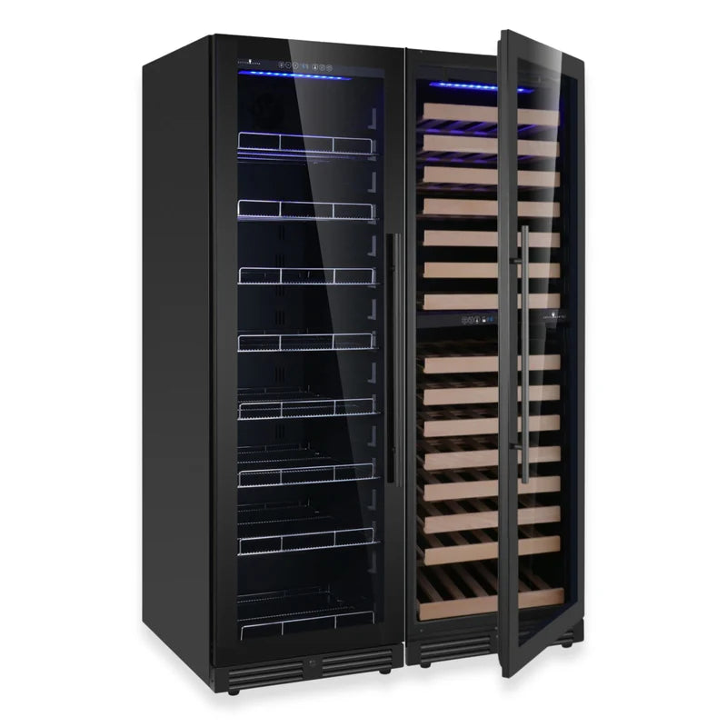 Triple Temperature Zone Upright Wine and Beverage Cooler – Dual zone Wine & Beverage Center | Premium Temperature-Controlled Storage