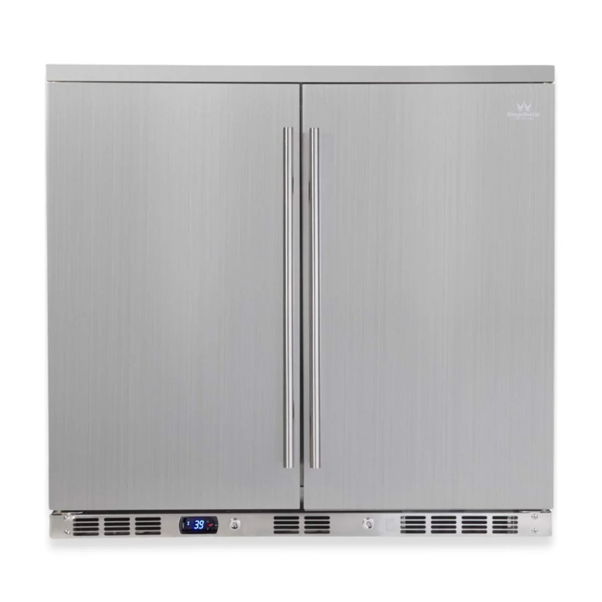 36-Inch Outdoor Beverage Refrigerator – Dual-Door Stainless Steel Fridge
