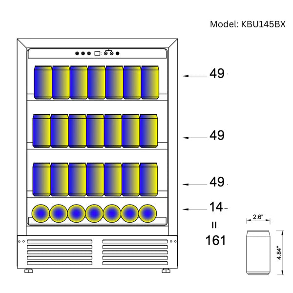 24" Beer Fridge with Low-E Glass Door