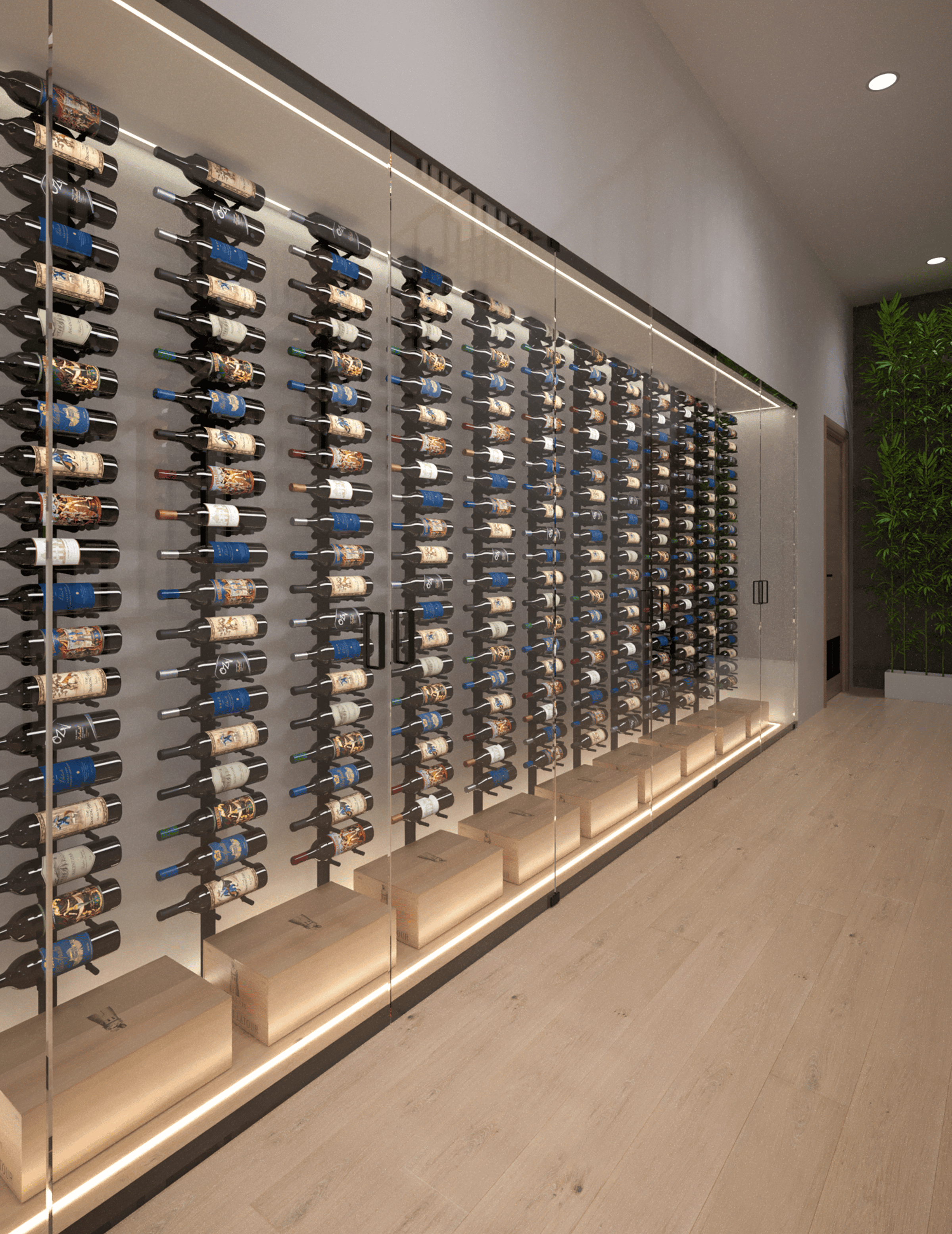 HZ Minimalist Series 1-Sided Wine Rack Display (20- 60 Bottles)