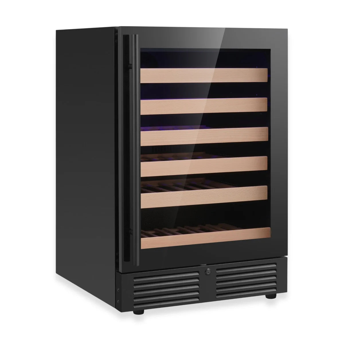 Premium 24-Inch Under-Counter Single Zone Wine Cooler – Seamless Low-E Glass Design