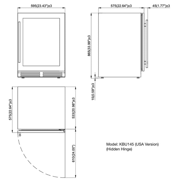 24" Beer Fridge with Low-E Glass Door