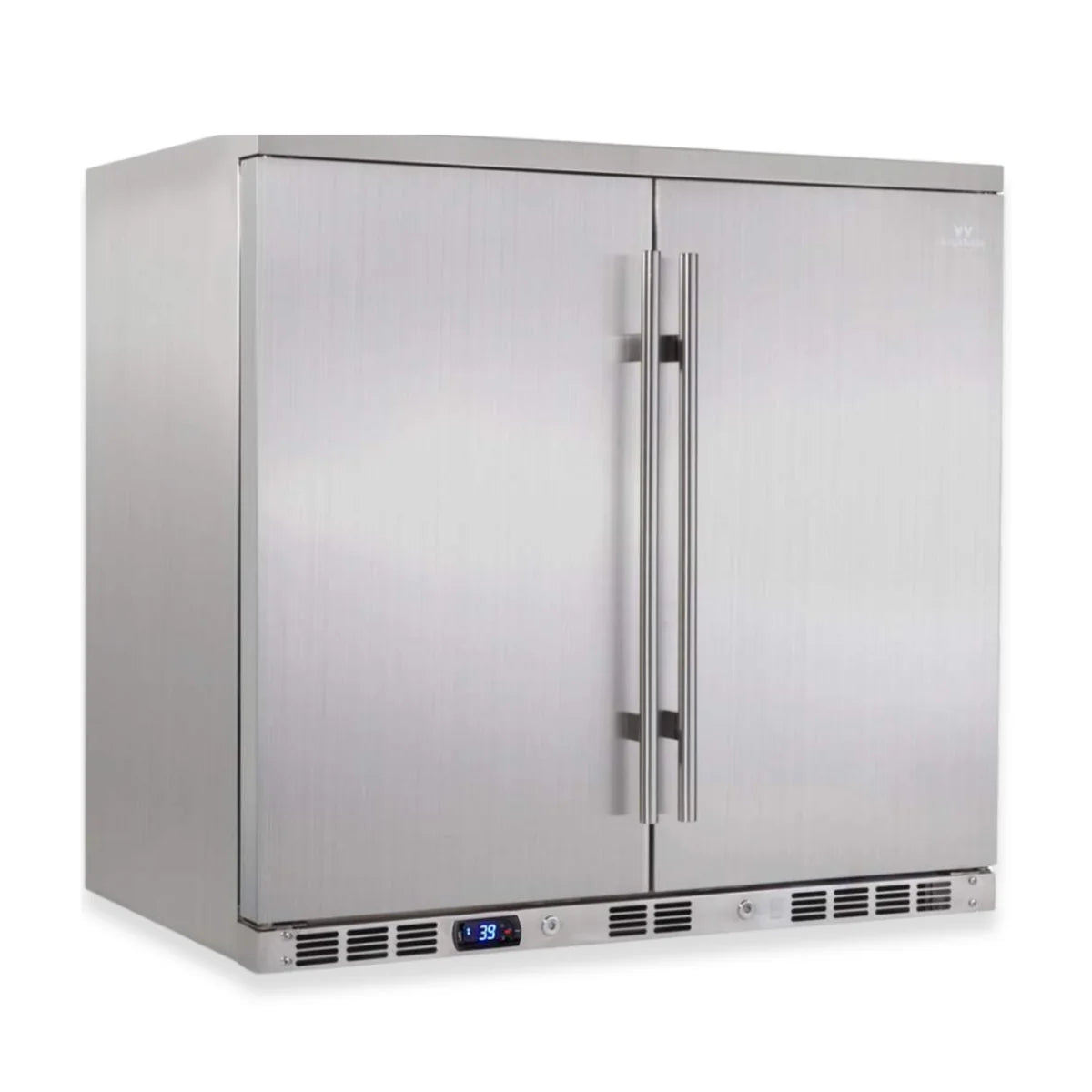 36-Inch Outdoor Beverage Refrigerator – Dual-Door Stainless Steel Fridge