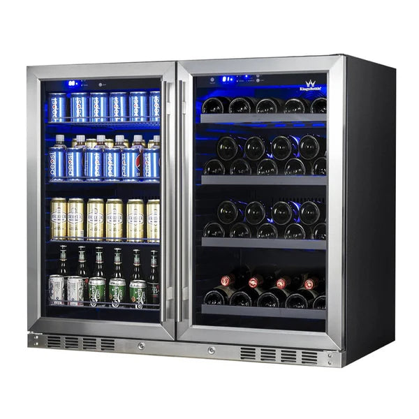 39-Inch Under-Counter Wine & Beverage Fridge – Dual Zone"