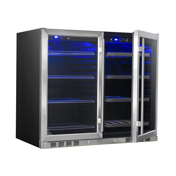 39-Inch Under-Counter Wine & Beverage Fridge – Dual Zone"