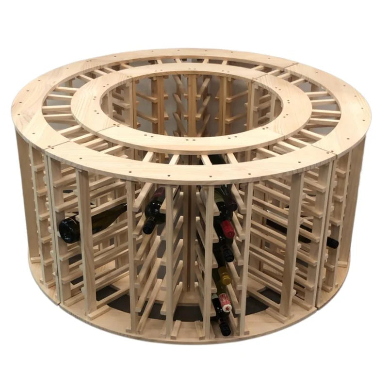 24-Bottle 4-Column  Curved Corner Wine Cube - 18mm Thick