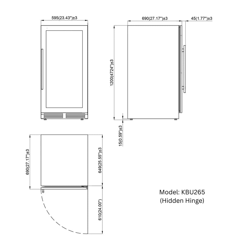 Premium 47-Inch Tall Dual Zone Wine Fridge with Low-E Glass and Adjustable Shelves