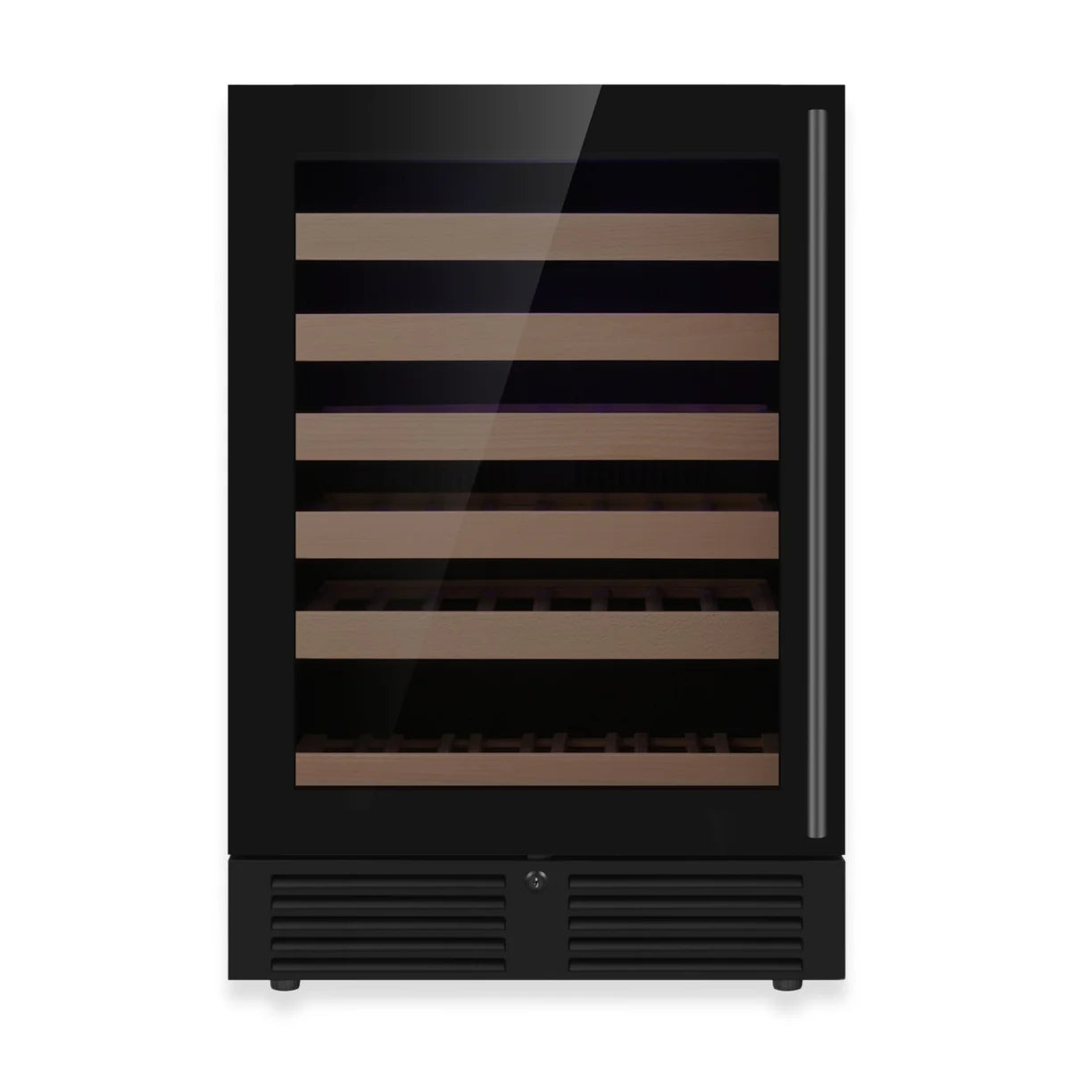 Premium 24-Inch Under-Counter Single Zone Wine Cooler – Seamless Low-E Glass Design